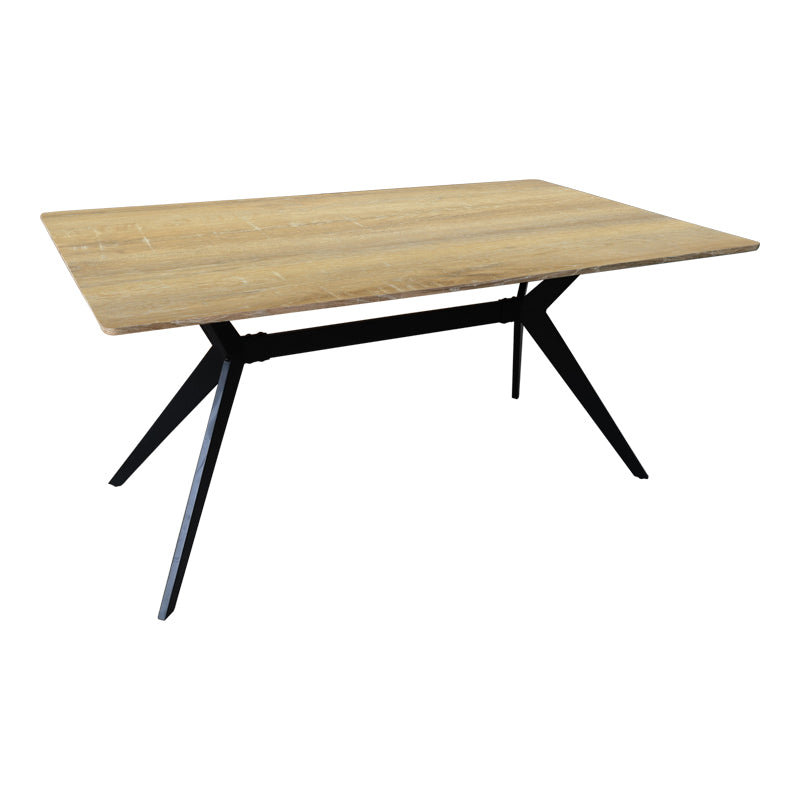 Τραπέζι Ezali  sonoma mdf με μαύρα μεταλλικά πόδια 160x90x75εκ - Pakobazaar