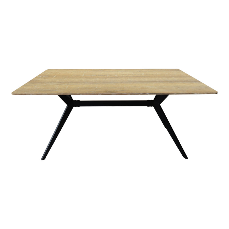Τραπέζι Ezali  sonoma mdf με μαύρα μεταλλικά πόδια 160x90x75εκ - Pakobazaar