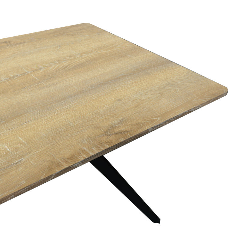Τραπέζι Ezali  sonoma mdf με μαύρα μεταλλικά πόδια 160x90x75εκ - Pakobazaar