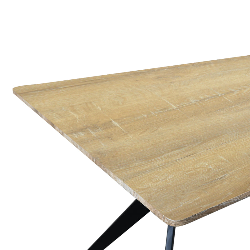 Τραπέζι Ezali  sonoma mdf με μαύρα μεταλλικά πόδια 160x90x75εκ - Pakobazaar