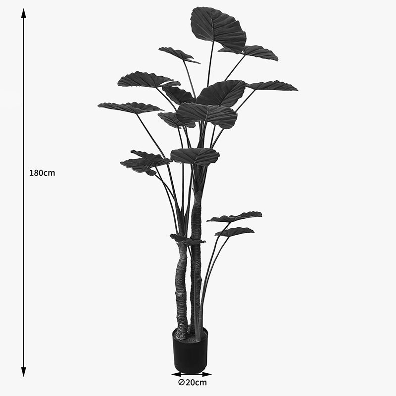 Διακοσμητικό φυτό σε γλάστρα Taro Plant Inart πράσινο Φ90x180εκ - Pakobazaar