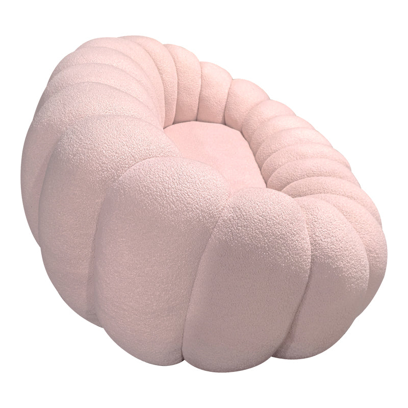 Καναπές Embrace  μπουκλέ ύφασμα σε ροζ απόχρωση 180x105x65εκ - Pakobazaar