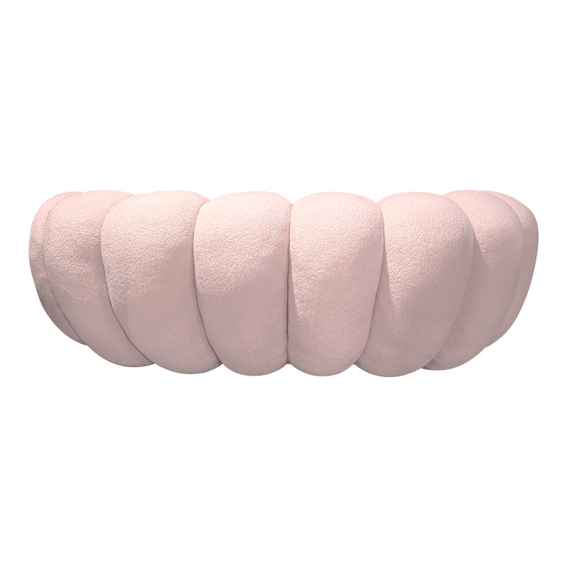Καναπές Embrace  μπουκλέ ύφασμα σε ροζ απόχρωση 180x105x65εκ - Pakobazaar