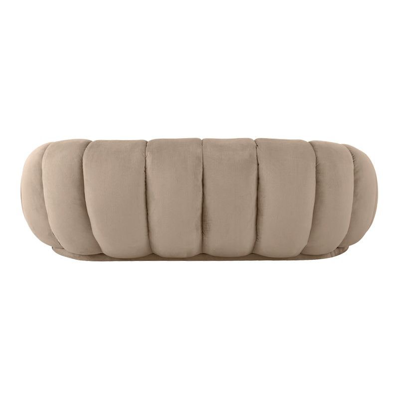 Καναπές Embrace  βελούδο σε μπεζ απόχρωση 180x105x65εκ - Pakobazaar