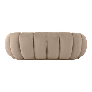 Καναπές Embrace  βελούδο σε μπεζ απόχρωση 180x105x65εκ - Pakobazaar