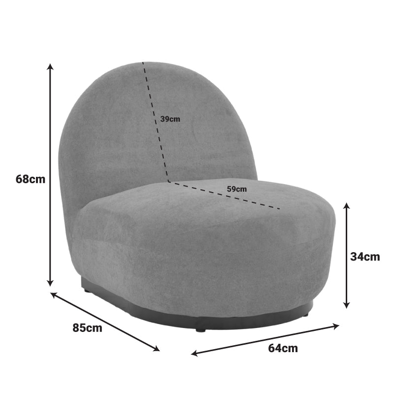 Πολυθρόνα Zenny  υφασμα terracotta 64x85x68εκ