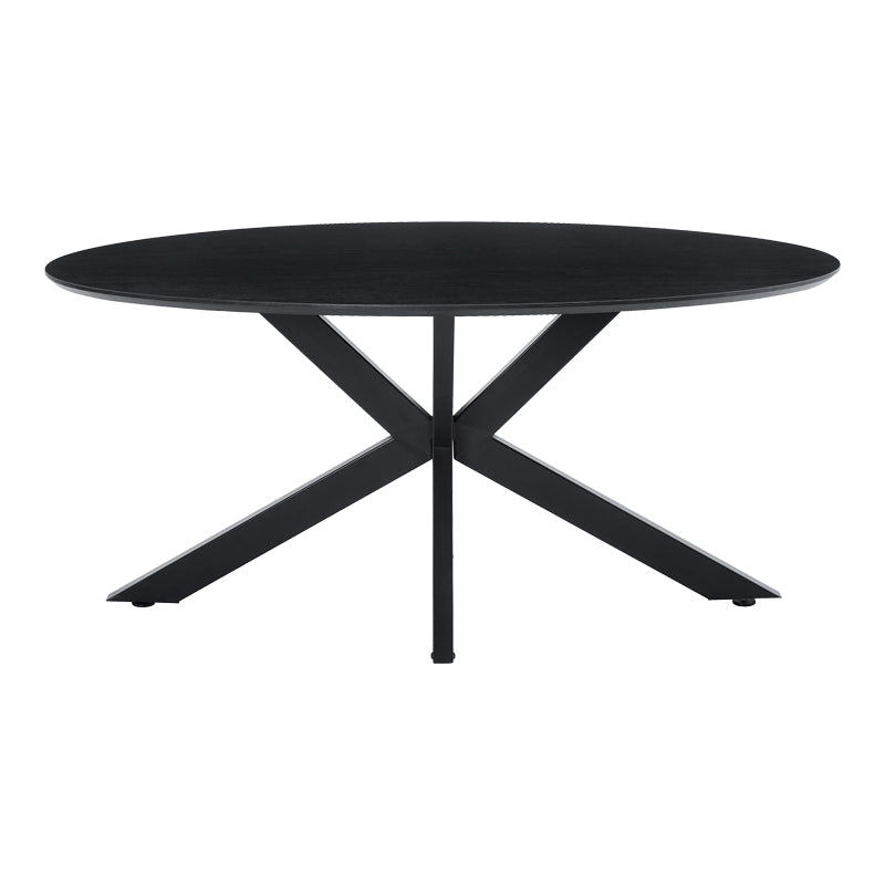 Τραπέζι Makrey  μαύρο mdf- μεταλλικά πόδια 160x90x75εκ - Pakobazaar