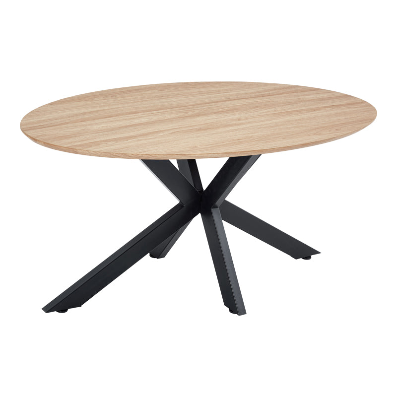 Τραπέζι Makrey  sonoma mdf- μαύρα μεταλλικά πόδια 160x90x75εκ - Pakobazaar