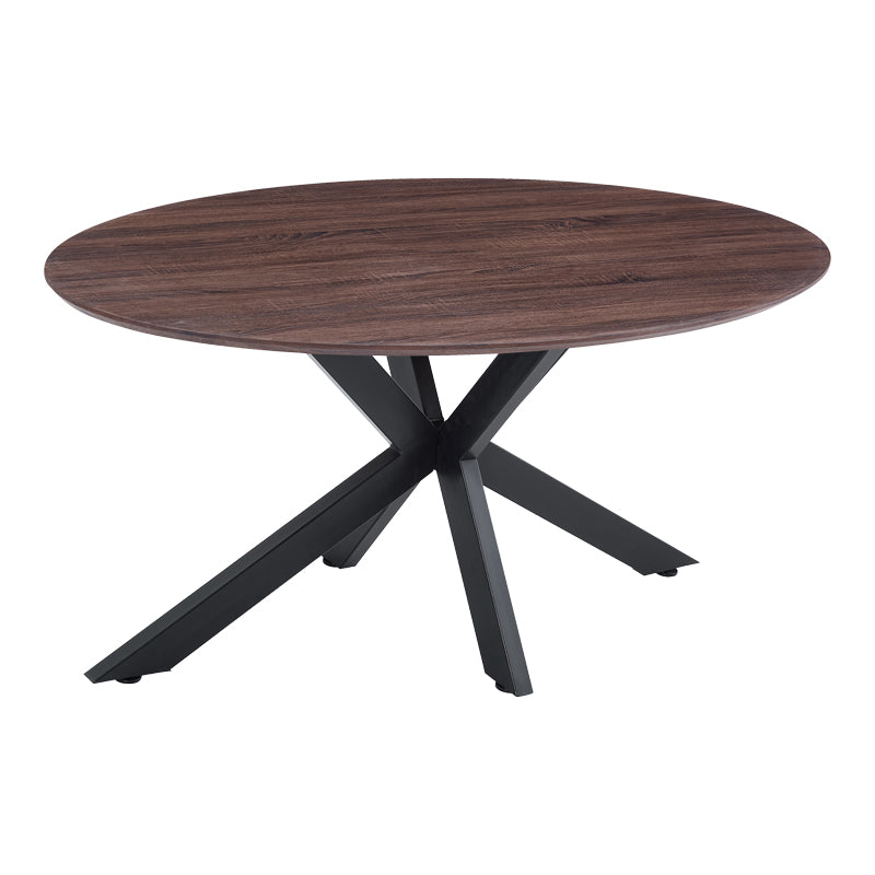 Τραπέζι Makrey  καρυδί mdf- μαύρα μεταλλικά πόδια 160x90x75εκ - Pakobazaar