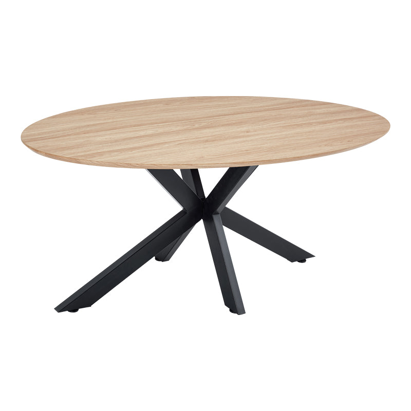 Τραπέζι Makrey  sonoma mdf- μαύρα μεταλλικά πόδια 180x90x75εκ - Pakobazaar