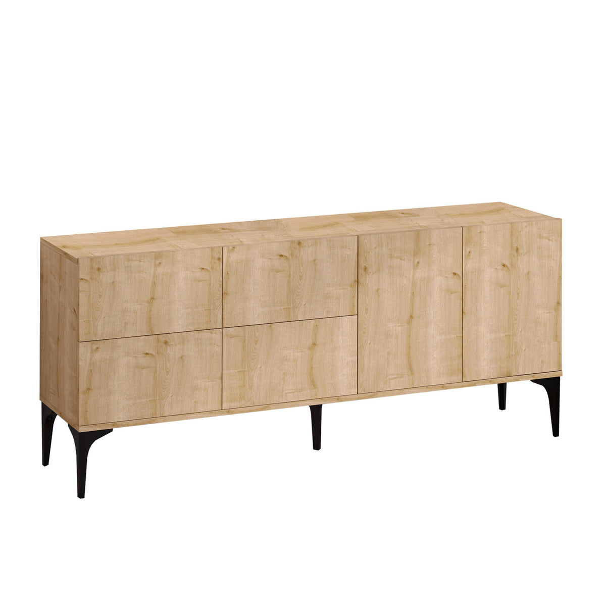 Κονσόλα Myriokefala Με Ράφια Δρυς Sapphire 180x40x80 εκ. Μελαμίνης