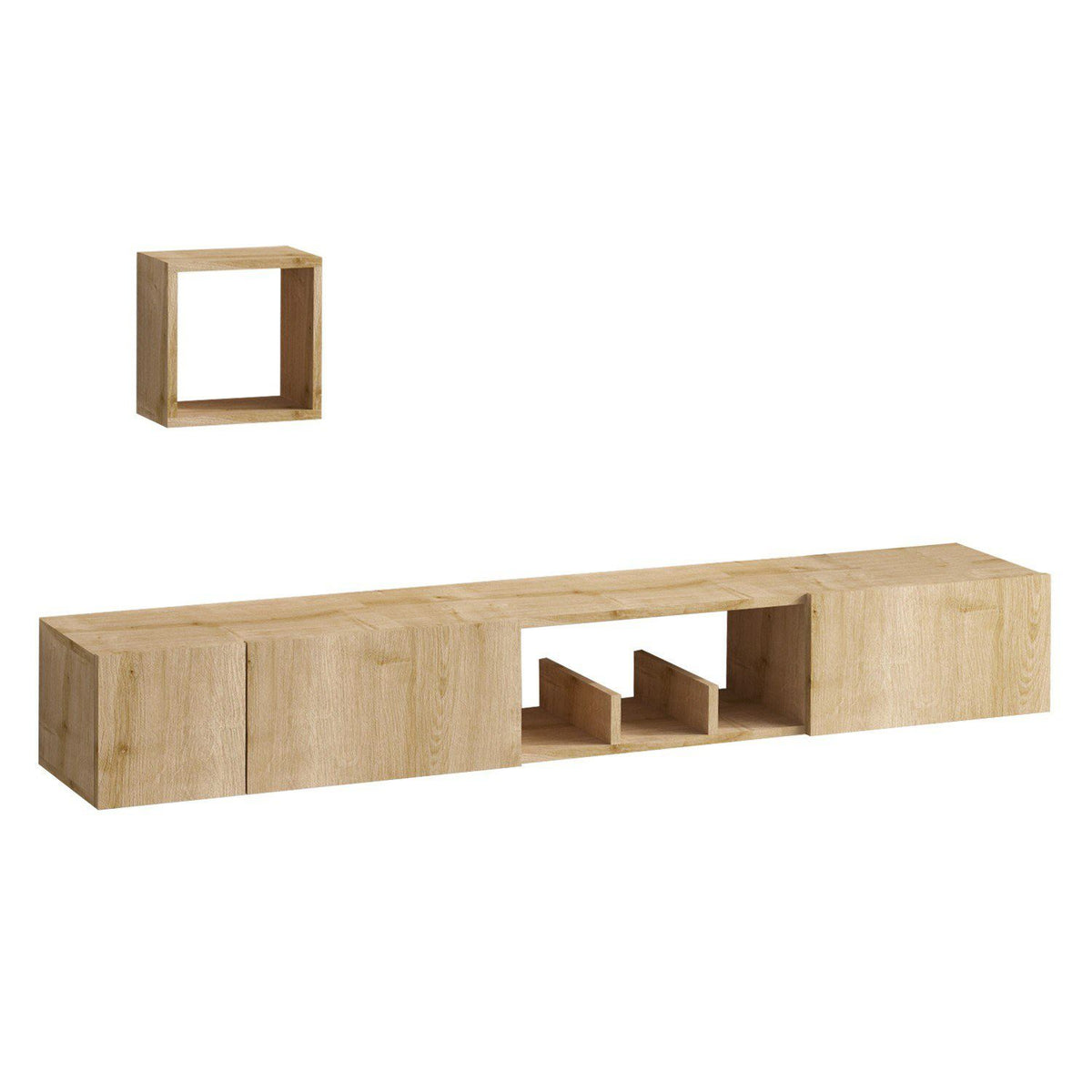 Σύνθεση Τηλεόρασης Asigonia Δρυς Sapphire 180x32x25 εκ. Μελαμίνης