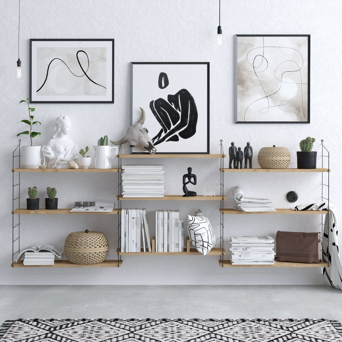 Βιβλιοθήκη Almyropotamos Δρυς 85x20x216 εκ. Μελαμίνης