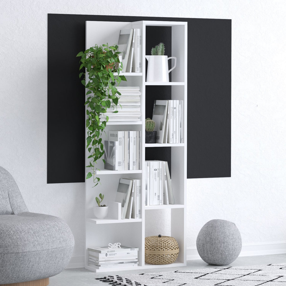 Βιβλιοθήκη Kastri Λευκό 60x18x150 εκ. Μελαμίνης