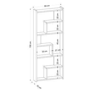 Βιβλιοθήκη Arta Λευκό 60x15x150 εκ. Μελαμίνης