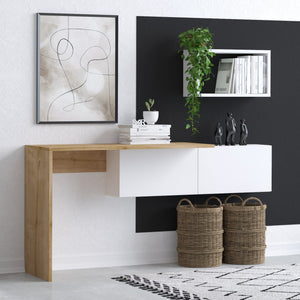 Γραφείο Milies Λευκό - Δρυς 145x45x74 εκ. Μελαμίνης