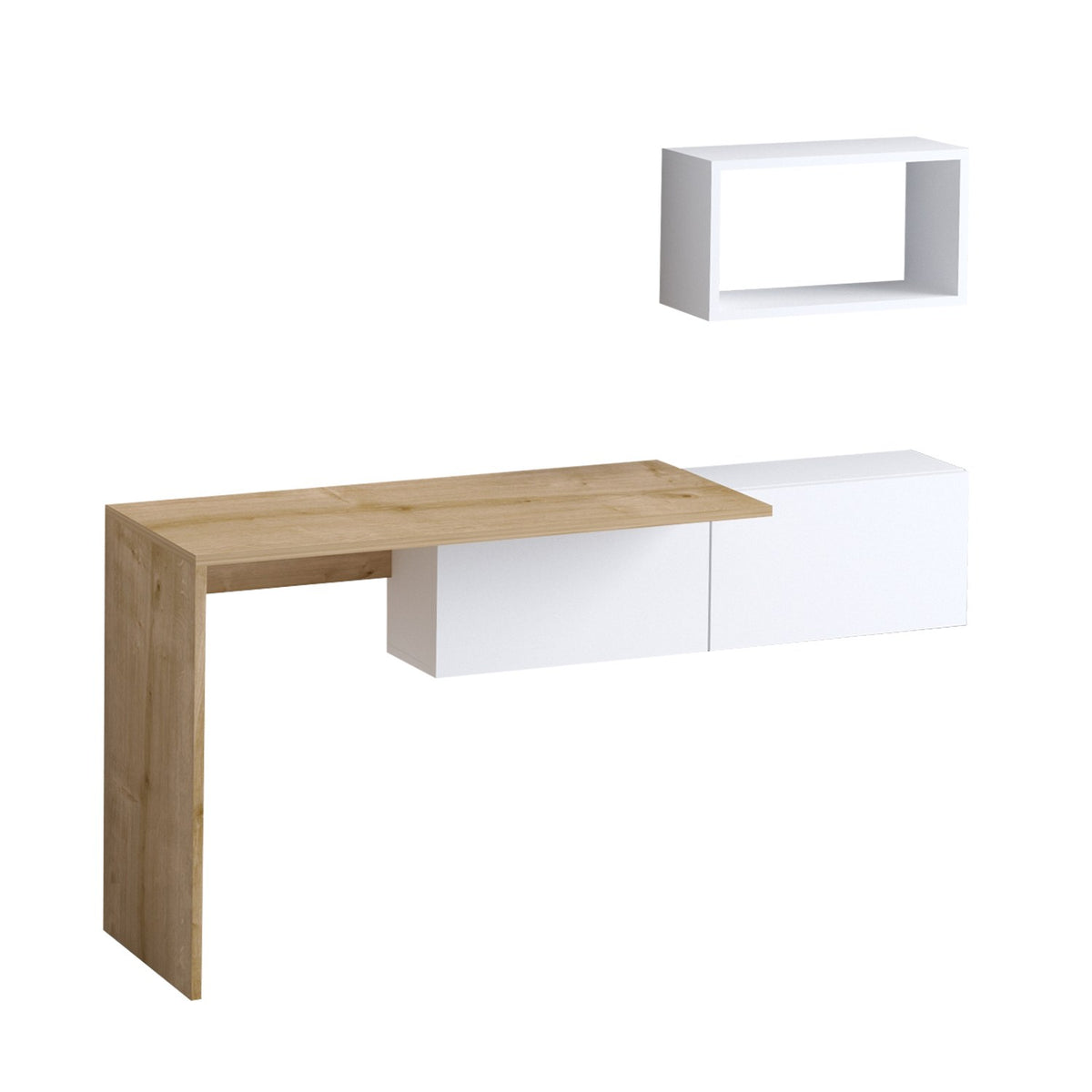 Γραφείο Milies Λευκό - Δρυς 145x45x74 εκ. Μελαμίνης