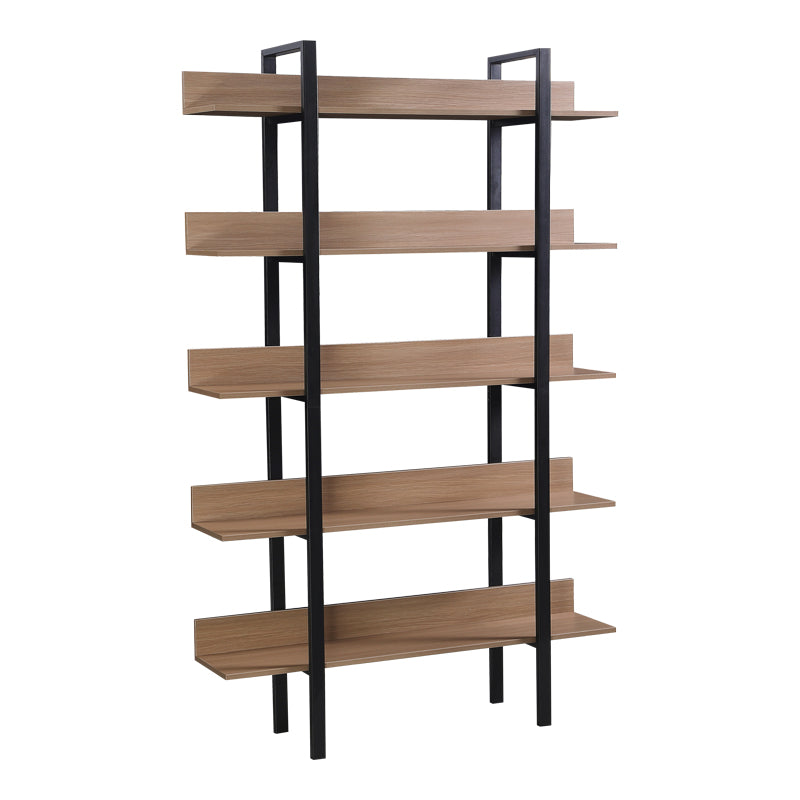 Βιβλιοθήκη Boderta  σε sonoma-μαύρη απόχρωση 120x30x190εκ - Pakobazaar