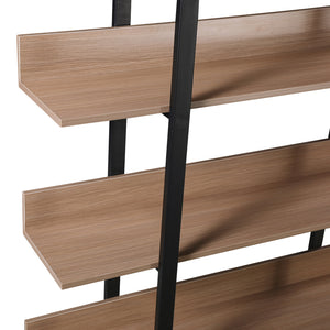 Βιβλιοθήκη Boderta  σε sonoma-μαύρη απόχρωση 120x30x190εκ - Pakobazaar