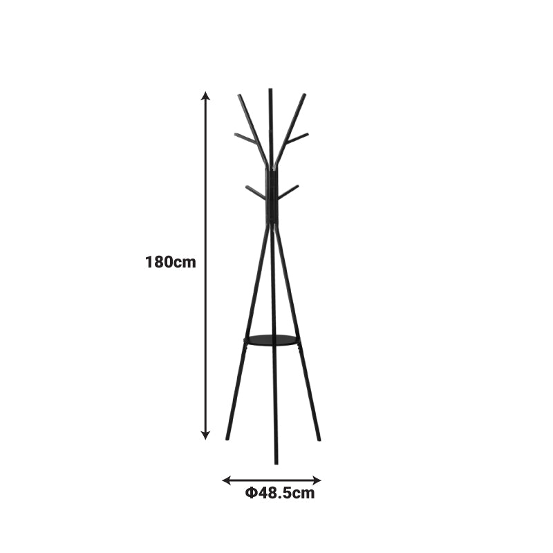 Καλόγερος Denner  μέταλλο σε λευκή απόχρωση 48.5x48.5x180εκ - Pakobazaar