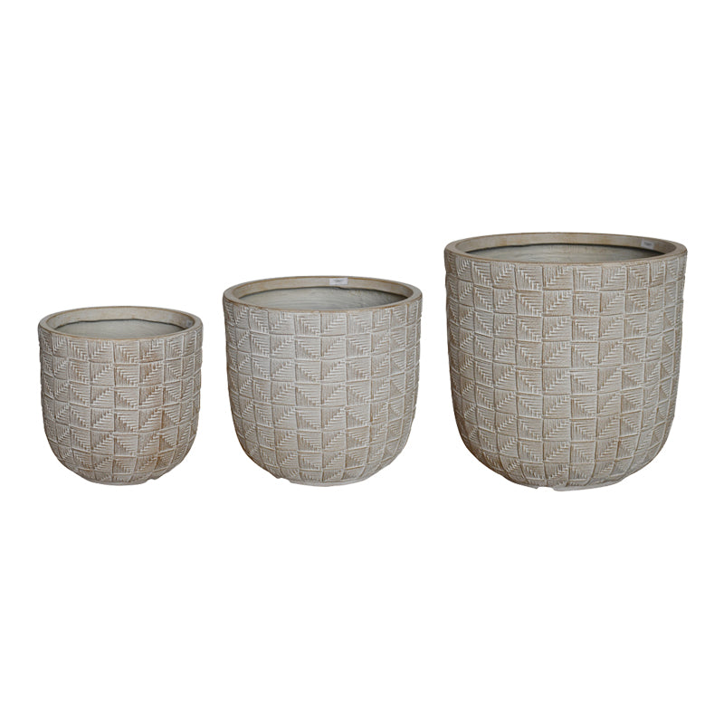 Κασπώ Kallena  σετ 3τεμ κεραμικό σε μπεζ απόχρωση - Pakobazaar