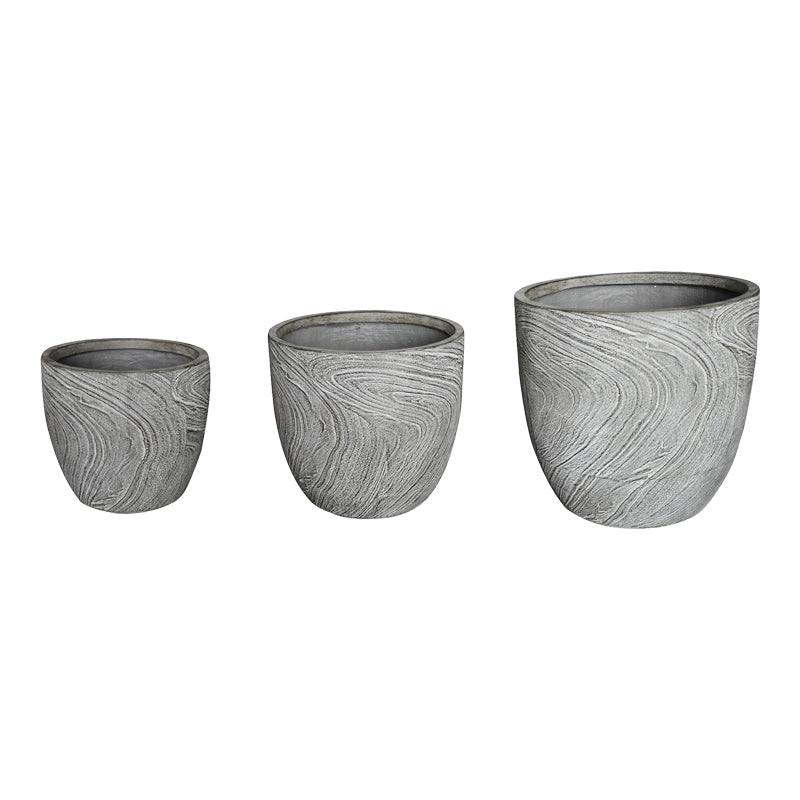 Κασπώ Anthea  σετ 3τεμ κεραμικό σε γκρι απόχρωση - Pakobazaar