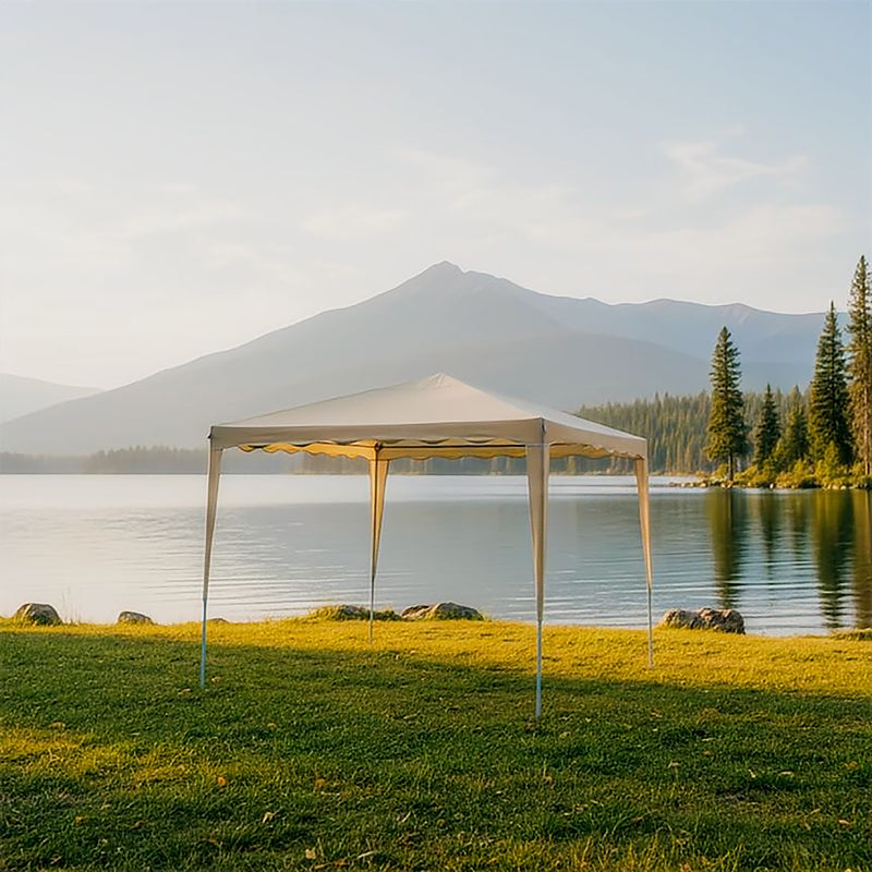 Κιόσκι Gazebo  μεταλλικός σκελετός - ύφασμα μπεζ 3x3m - Pakobazaar