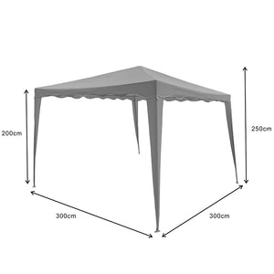 Κιόσκι Gazebo  μεταλλικός σκελετός - ύφασμα μπεζ 3x3m - Pakobazaar