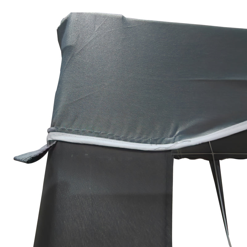 Κιόσκι Gazebo  μεταλλικός σκελετός - ύφασμα ανθρακί 3x3m - Pakobazaar