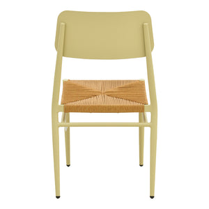 Καρέκλα Giardino  στοιβαζόμενη αλουμίνιο σε μπεζ -pe rattan σε φυσική απόχρωση 45x56x82εκ - Pakobazaar