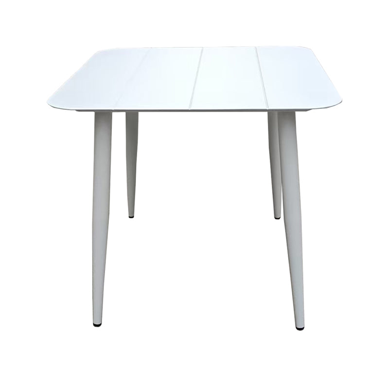 Τραπέζι Vista  αλουμίνιο σε λευκή απόχρωση 80x80x72εκ - Pakobazaar