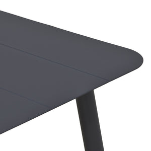 Τραπέζι Vista  αλουμίνιο σε μαύρη απόχρωση 120x70x72εκ - Pakobazaar