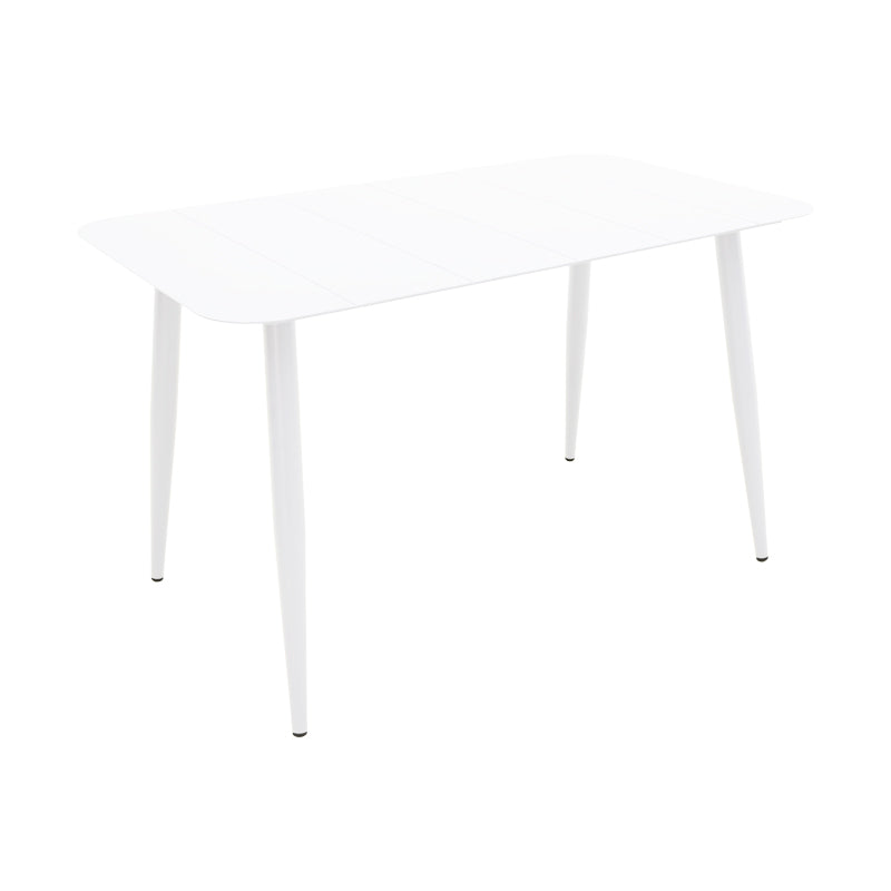 Τραπέζι Vista  αλουμίνιο σε λευκή απόχρωση 120x70x72εκ - Pakobazaar