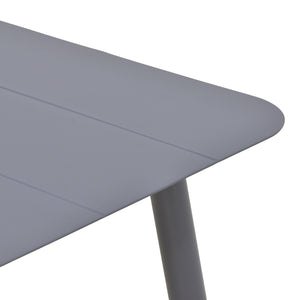 Τραπέζι Vista  αλουμίνιο σε ανθρακί απόχρωση 120x70x72εκ - Pakobazaar