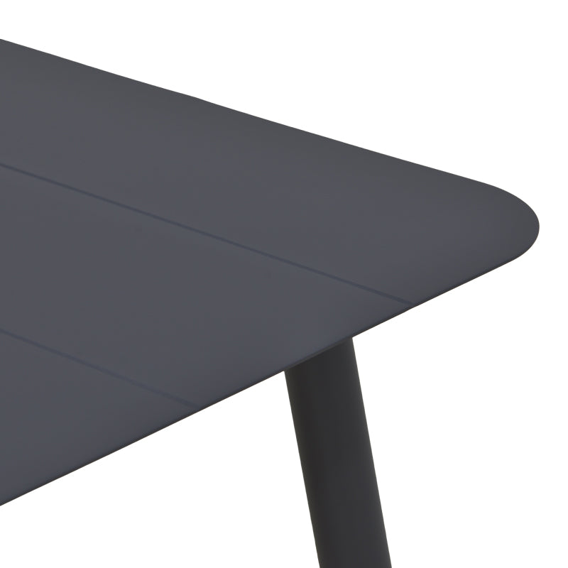 Τραπέζι Vista  αλουμίνιο σε μαύρη απόχρωση 150x80x72εκ - Pakobazaar