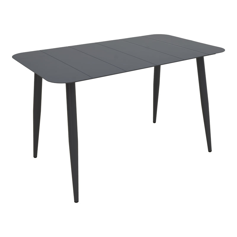 Τραπέζι Vista  αλουμίνιο σε μαύρη απόχρωση 150x80x72εκ - Pakobazaar