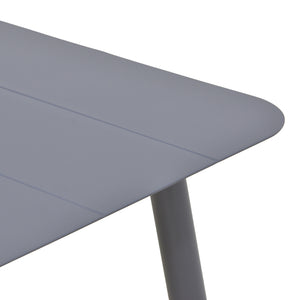 Τραπέζι Vista  αλουμίνιο σε ανθρακί απόχρωση 150x80x72εκ - Pakobazaar