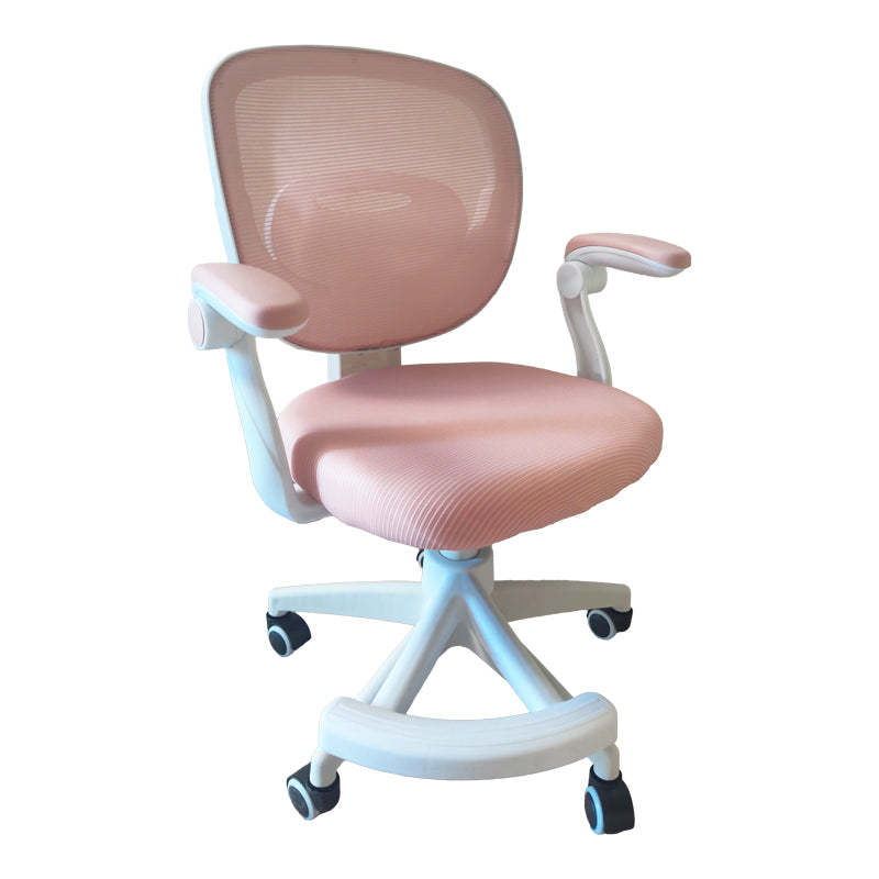 Καρέκλα γραφείου παδική Bernu  ύφασμα mesh σε ροζ απόχρωση 58x53x80-90εκ - Pakobazaar