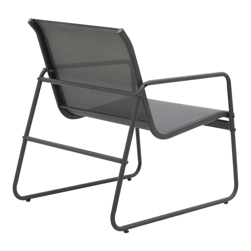 Σαλόνι εξωτερικού χώρου Veranda textilene-μέταλλο σε ανθρακί απόχρωση - Pakobazaar