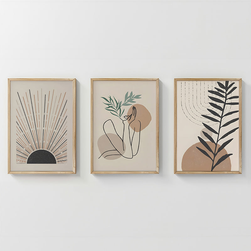 Πίνακας Gonma  τρίπτυχος με ψηφιακή εκτύπωση και πλαίσιο 33x1.5x48εκ - Image 1