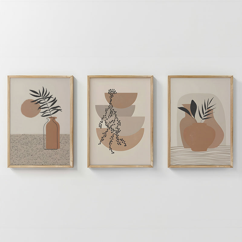 Πίνακας Derzy  τρίπτυχος με ψηφιακή εκτύπωση και πλαίσιο 33x1.5x48εκ - Pakobazaar