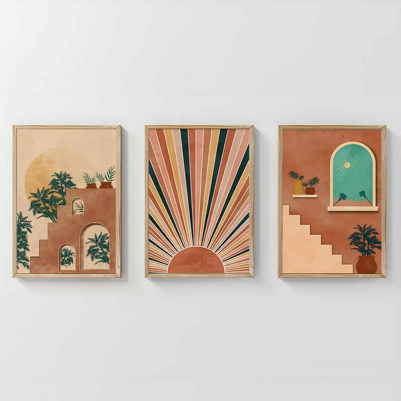 Πίνακας Quesin  τρίπτυχος με ψηφιακή εκτύπωση και πλαίσιο 33x1.5x48εκ