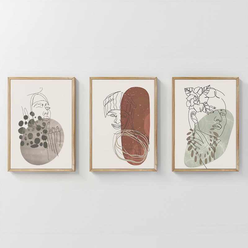 Πίνακας Aelra  τρίπτυχος με ψηφιακή εκτύπωση και πλαίσιο 33x1.5x48εκ