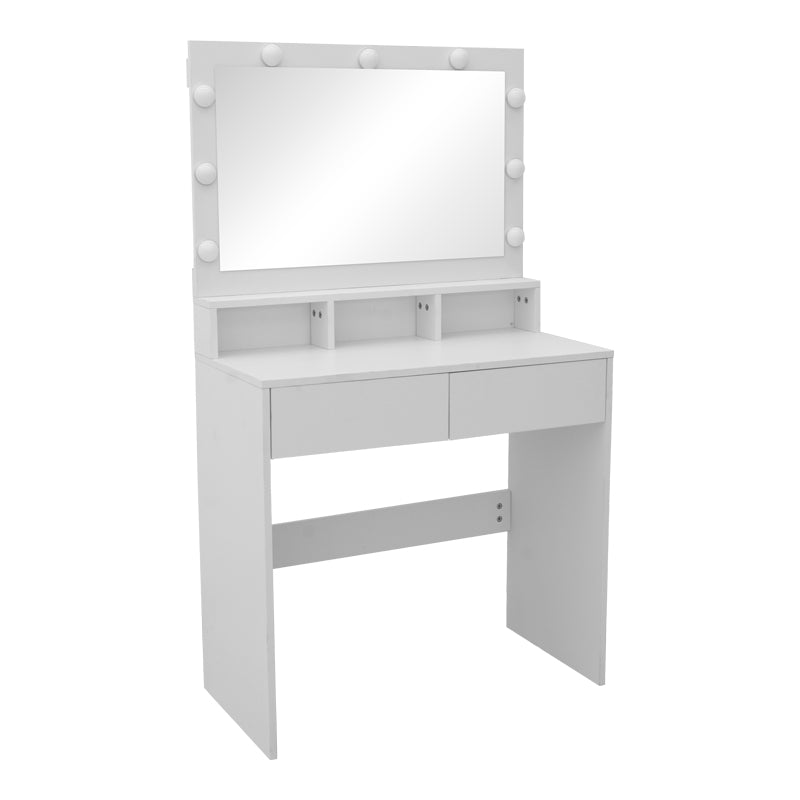 Τουαλέτα κρεβατοκάμαρας Vanity  με led λευκό 80x40x140εκ - Pakobazaar
