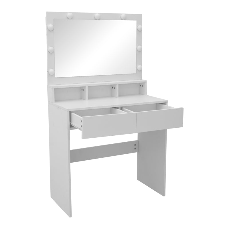 Τουαλέτα κρεβατοκάμαρας Vanity  με led λευκό 80x40x140εκ - Pakobazaar