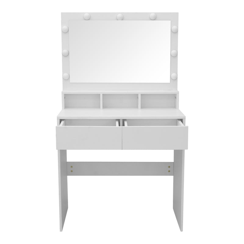 Τουαλέτα κρεβατοκάμαρας Vanity  με led λευκό 80x40x140εκ - Pakobazaar