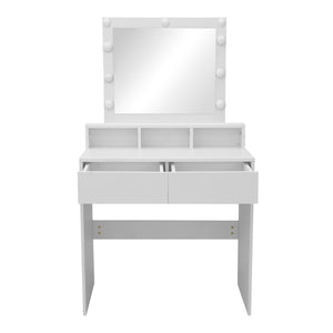 Τουαλέτα κρεβατοκάμαρας Virna  με led λευκό 80x40x145εκ - Pakobazaar