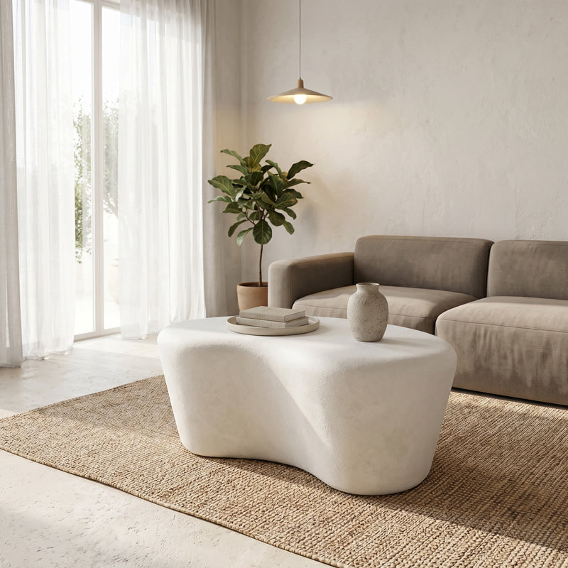 Τραπέζι σαλονιού Fedris  mdf λευκό 80x70x34εκ - Pakobazaar