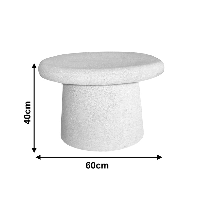Τραπέζι σαλονιού Herona  mdf λευκό Φ60x40εκ - Pakobazaar