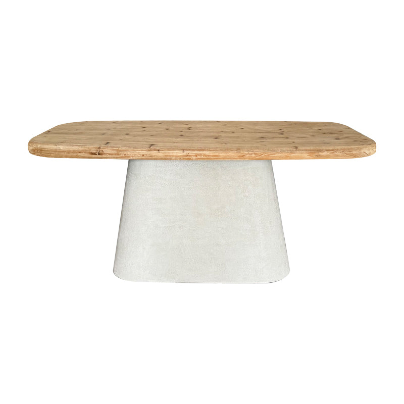 Τραπέζι Fessen  ξύλο ελάτου-mdf oak-λευκό 180x90x78εκ - Pakobazaar